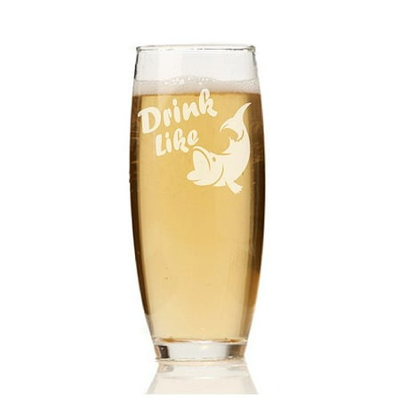Stemless Flute Glass - Chloe and Madison Drink Like a Fish 9 oz. Stemless Champagne Flute (Set of 4)