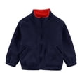 thumbnail image 4 of Kids Full Zip Fleece Jacket with Stand Collar and Elastic Cuffs for Boys and Girls Suitable for Daily Wear School Outdoor Activities, 4 of 6