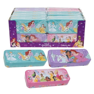 Disney Princess Pencil Case, Hard Case Supply Box with Zipper Closure, Multi Color