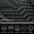 thumbnail image 3 of Coverado Black Car Seat Covers Full Set, Premium Leather Front and Rear Split Bench Cover, Automotive Seat Protectors Universal Fit for Most Cars, SUVs and Trucks, 3 of 11