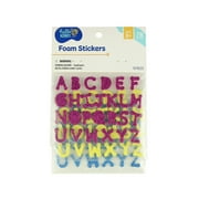 Glitter Cursive Alphabet Letter Stickers, 1-Inch, 50-count, Black