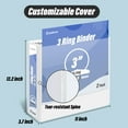 thumbnail image 4 of Comix Premium 3-inch 3 Ring Round View Binder with Clear Cover, Holds 600 Sheets Paper, 6 Pack White, 4 of 5