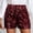 Red, variant on Sequin Shorts for Women Elastic High Waisted Festive Nightlife Shorts with Shine for Party Clubwear and Events