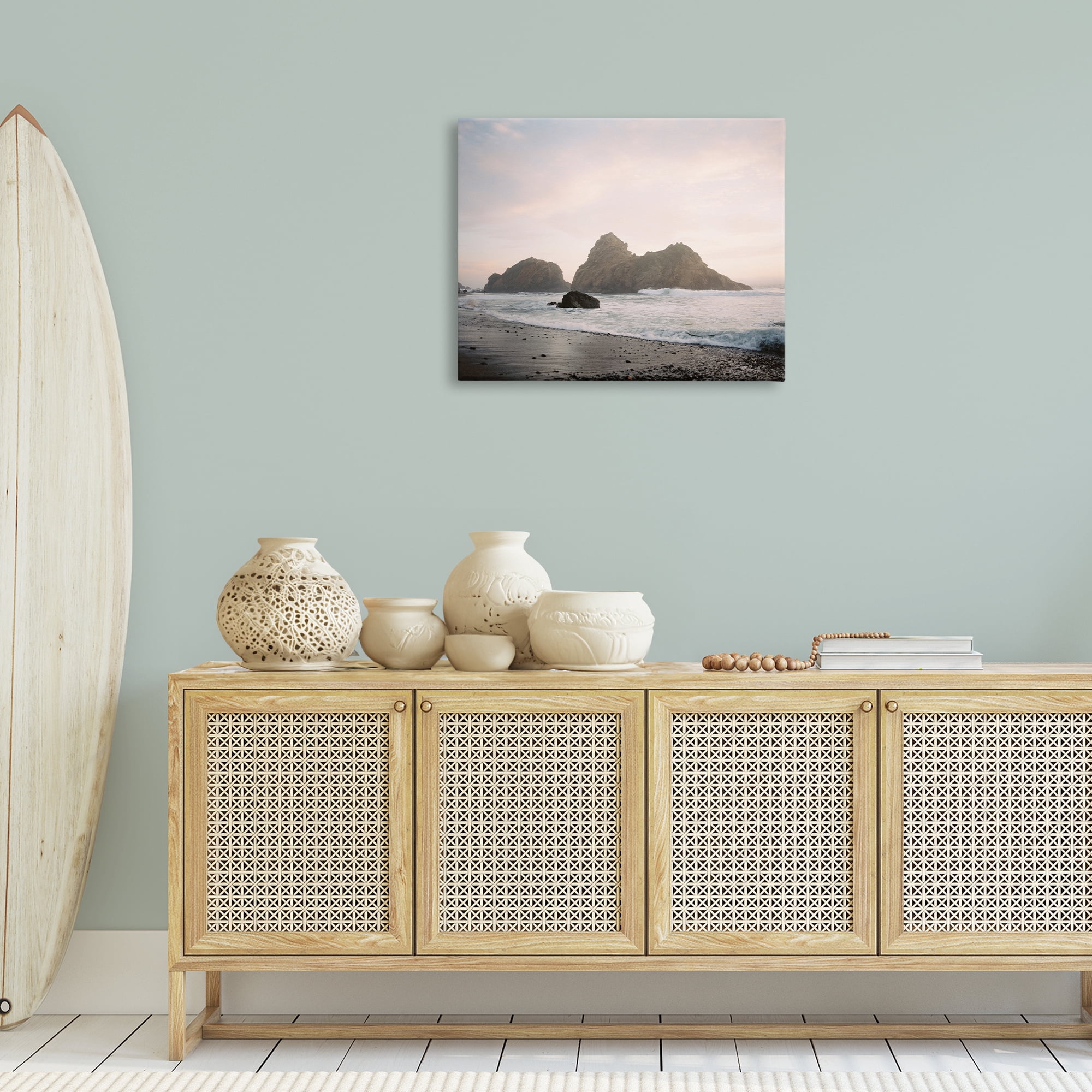 Stupell Industries Seaside Cliffs Landscape Landscape Photography Gallery Wrapped Canvas Art Print Wall Art, 30 x 24