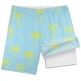 thumbnail image 3 of MEZZALL Boys Shark Printed Swimming Shorts With Lace Up High Waisted Loose Casual Swim Trunks Summer Beach Vacation Pool 5-6 Years Breathable Kids Wear, 3 of 5