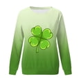 thumbnail image 4 of Pompotops Mode de la Saint-Patrick Chandail en Molleton Décontracté à Manches Longues Col Rond Imprimé pour Femmes Blouse en Solde, 4 of 4