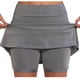 thumbnail image 1 of ICHUANYI Clearance Women's New Color Mid-waist Skirt Pants Sports Casual Shorts Bottoming Skirt Pants(Gray, L) ICHUANYI WER2023081404267, 1 of 5