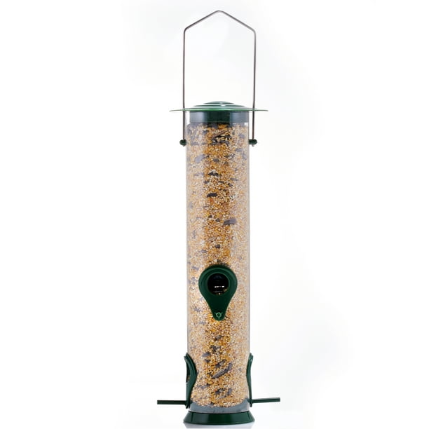 Classic Tube Feeder, Premium Hard Plastic Outdoor Birdfeeder With Steel ...