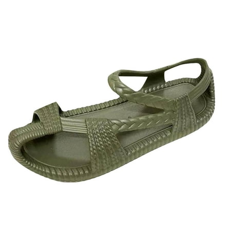 

Vuygyu EVA Hand Knitted Sandals Comfortable Breathable Casual Unisex Braided Sandals Summer Beach Wedge Heel Sandals for Women Tan Funky Monkey Sandals Women Sandals for Women Heels Wedge Beaded