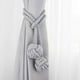 thumbnail image 2 of Matsuzay 2 piezas de cortinas colgantes de algodón Tieback decoración moderna Holdback Strap Tie Backs para el hogar sala de estar dormitorio Sombras de ventana Gris, 2 of 6