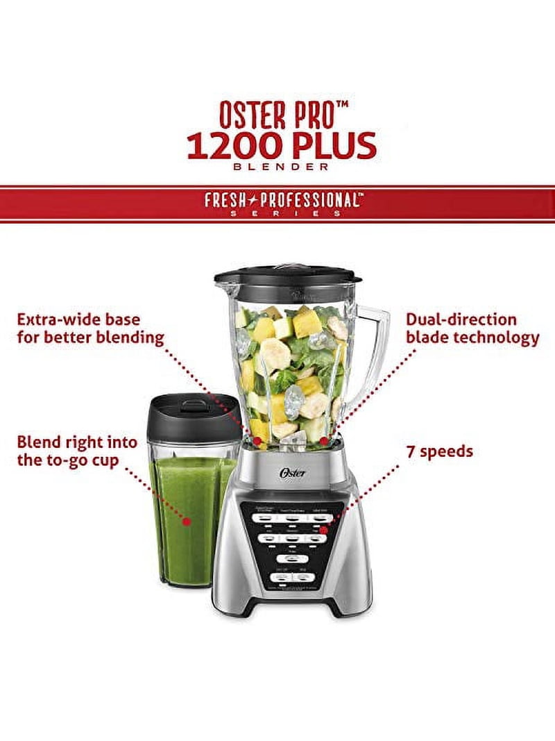 Oster Pro 1200 Blender | Powerful 7-speed Glass Jar Blender with
