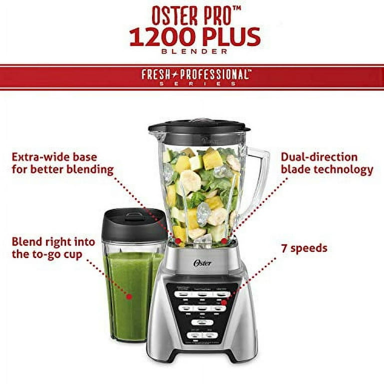 Oster Pro 1200 Blender Powerful 7-speed Glass Jar Blender with