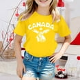 thumbnail image 2 of MEZZALL T-Shirt à Manches Courtes pour Filles, Col Rond, Été, Coupe Décontractée, Basique, Jaune, 3-4 Ans, 2 of 4