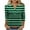 Fall Clothes Green, variant on Womens Plus Size Fall Clothes, 3/4 Sleeve Shirts for Women Fashion Loose Fit Striped Printed Button Up Crewneck T-Shirts