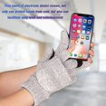 thumbnail image 4 of Guantes de lana para mensajes de texto sin dedos con aislamiento térmico para mujeres y hombres Mitones convertibles de punto cálidos de invierno con solapa Cc, 4 of 5