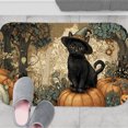 thumbnail image 6 of 1pc Black Cat in a Witch Hat Absorbent Non-Slip Bathroom Thickened Flannel Rug Decor,Soft,Quick Drying,Suitable For Indoor/outdoor Use,Bathrooms,Bedrooms,Kitchens,Terrace,Laundry Rooms,16"x24", 6 of 9
