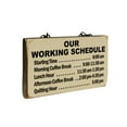 thumbnail image 3 of TreasureGurus Our Working Schedule Wooden Plaque, 3 of 4