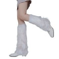 thumbnail image 6 of Lroveb Leg Warmers for Women Furry Boot Cover Imitation Socks Shoe Leg Long Foot Womens Warmers Warm Slim Knitted Socks, 6 of 9