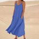 thumbnail image 2 of Vestido informal holgado liso con colgante para mujer - Poliéster spandex, estilo elegante, S-XXXL, 2 of 4