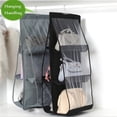 thumbnail image 3 of MesaSe Purses Hanger Hanging Handbag Organizer Bags Storage Holder Breathable & Soft Foldable Dust-Proof Holder Bag Wardrobe Closet with 6 Larger Pockets, 3 of 5