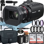 Panasonic HC-X1200 Camcorder UHD 4K with 2 Pack 64GB Memory Card + Case + Microphone + Filter Kit + ZeeTech Accessory Bundle (International Version)