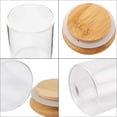 thumbnail image 4 of Paquete de 12 tarros de especias, tarros de almacenamiento, tarros de especias de vidrio, 120 ml con tapa de madera de alta calidad hecha de bambú para almacenar hierbas de té y especias., 4 of 8