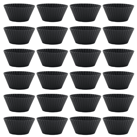 

Cupcake Molds Reusable Silicone Baking Cases Muffin Molds Black