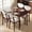 Cream White, variant on Dining Table Set for 4, Kitchen Table and Chairs with Padded Seats and Backrests, Solid Wood Frame, Light Gray