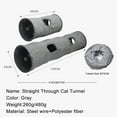 thumbnail image 6 of BIMZUC Suede Cat Tunnel Toy Foldable Peekaboo Tube for Indoor Cats with Self-Entertaining Ball Built-in Steel Wire Soft Small Gray 25.59 inches / 65 cm, 6 of 6