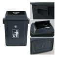 4 Packs 6 Gallon Small Garbage Bin with Lid, Plastic Kitchen Waste Bin