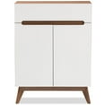 thumbnail image 3 of Baxton Studio Armoire à Chaussures Calypso en Blanc et Noyer, 3 of 7