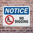 thumbnail image 4 of (2 Pack) No Digging OSHA Notice Sign 24 Inch X 18 Inch Indoor / Outdoor Rust-Free Aluminum Metal Signs for Workplace, Workshop, and Construction Site, Made in the USA, 4 of 8