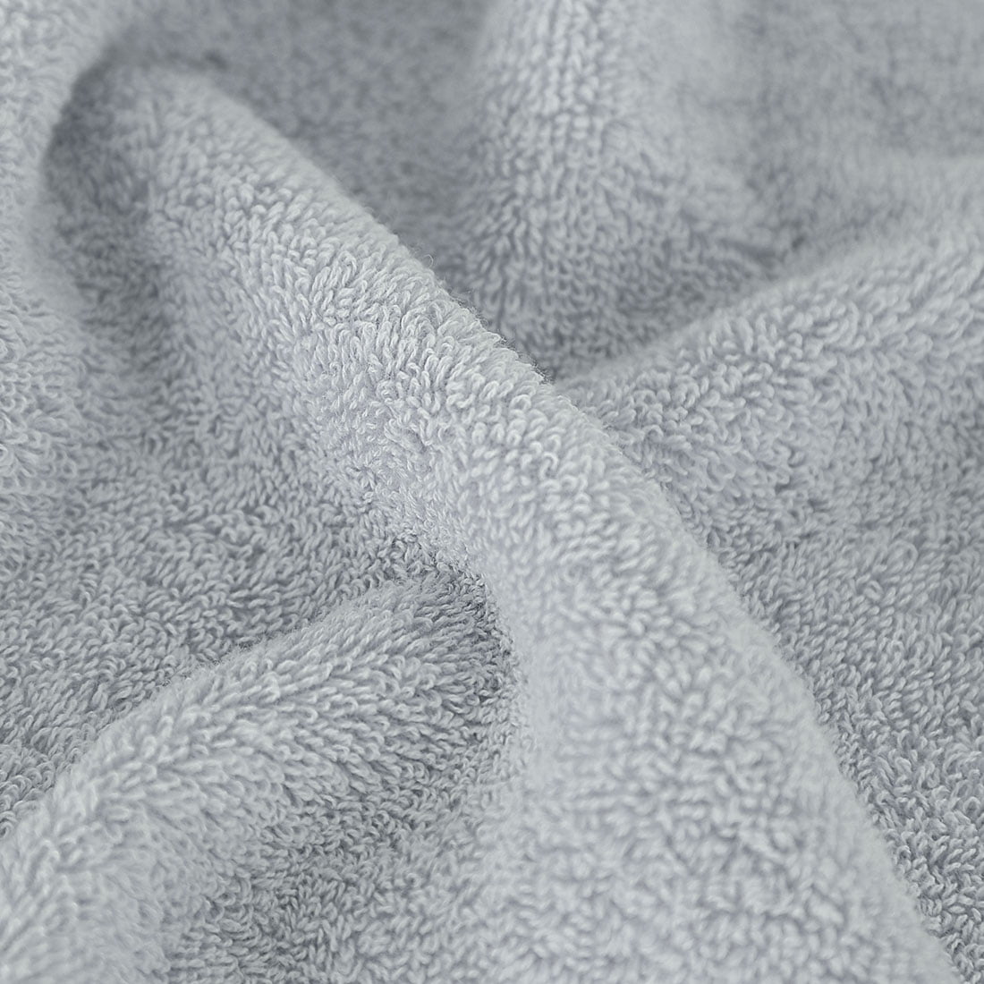 Unique Bargains 6-Pack 100% Cotton Absorbent Bathroom Towel Gray