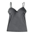 thumbnail image 4 of Women Camisoles & Tanks Women'S Everyday Comfort Camisole - Breathable Built-In Bra Tank Top,Gray Women's Camisoles & Tanks 3XL, 4 of 5