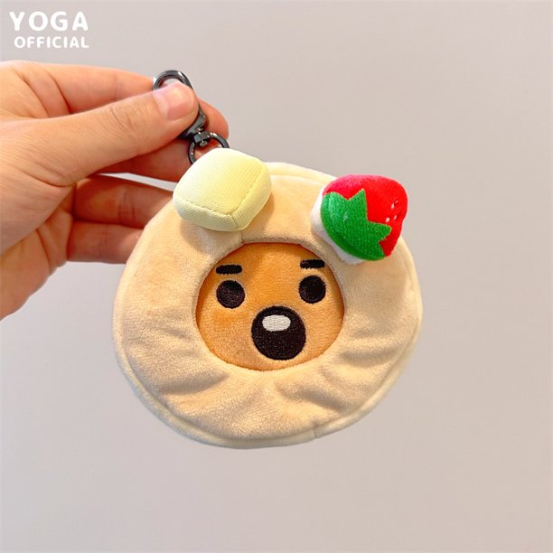 BTS BT21 Postre Pastel Llaveros Juguete De Peluche Lindo Llavero TATA CHIMMY COOKY Bolsa De Muñecas Suave Colgante Regalo Gao Jiahui unisex