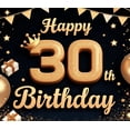 thumbnail image 4 of Elegant Design Happy Birthday Banner Golden Balloons Milestone Birthday Party Decoration Party Backdrop Balloon Celebration Banner for Birthday Party Event Decoration Celebration, 4 of 8