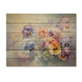 thumbnail image 3 of Designart "Colorful Pansies love expression III" Floral Print on Natural Pine Wood, 3 of 5