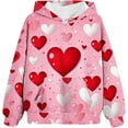 thumbnail image 3 of sususu Kids Hoodies Girls 5-6T Oversized Sweatshirt Long Sleeve Printed Sweatshirt for Casual Wear and Outdoor (Pink,5-6 Years), 3 of 6