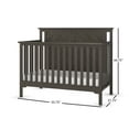 thumbnail image 6 of Child Craft Hampton 4-in-1 Convertible Crib, Flat Top Panel Design, 3 Mattress Heights, Dapper Gray, 6 of 7