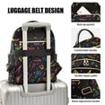 thumbnail image 3 of FORMRS Mini Backpack Purse for Women Quilted Travel Daypack Casual Shoulder Bag, Black Neon Lightning, 3 of 7
