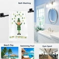 thumbnail image 2 of GZHJMY Saint Patrick's Day Funny Cartoon Happy Leprechaun Shamrock Print Soft Guest Hand Towels for Bathroom, Hotel, Gym and Spa (16 x 30 Inches,White), 2 of 4