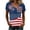 Blue(250th Anniversary Flag), variant on Iaqnaocc 4th Of July Summer Tops for Women Patriotic Short Sleeve V Neck 250 Anniversary Usa Flag Usa Flag 250th Anniversary Flag T-Shirt Independence Day Festival Tee Tops Pink XXL