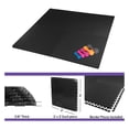 thumbnail image 5 of Gym Foam Mats 3/8 Inch Thick - 100 Sq Ft Interlocking Floor Tiles (24x24) - Steel Pattern Black - Fitness, Gyms, Home Workout, Playrooms, 5 of 6