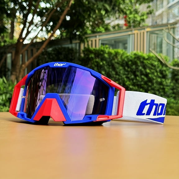 Off-Road Motorcycle Goggles Headband Mask ATV Motorcycle Protective Eyewear UTV MX OTG Off-Road Riding Glasses Anti-Uv Dust and Fog Racing Ski Goggles for Men Women High-Quality TPU Frame Integrated