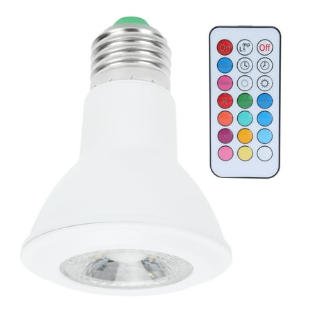 

2024 10W RGBW Spotlight with Timing Remote Control E27 Color Changing Light Bulb 85265V