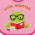 thumbnail image 4 of Inktastic Book Monster Boy Boys or Girls Baby Bib, 4 of 4