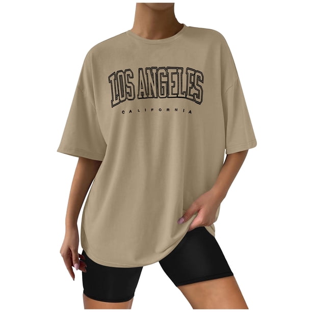 Blusa informal de manga corta con estampado floral para mujer: camiseta holgada y transpirable para el día a día