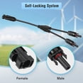 thumbnail image 3 of Conector de cable de panel solar Profesional (1 a 2 puntas) Conectores Y Cable de panel solar MMF + Adaptador solar FFM 1 par ACTIVE Biensenido a ACTIVE, 3 of 5