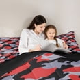 thumbnail image 5 of jejeloiu Camo Hunter Twin Comforter Sets,Red Gray Camouflage Bedding Set For Teens Boys Reversible 2-Piece, 5 of 8