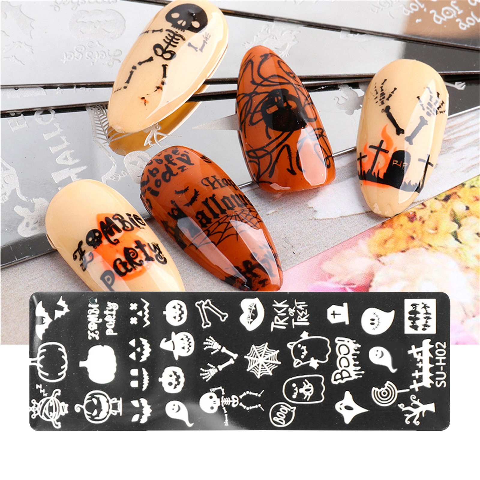 Plates Stamp Templates Stamping Manicure Nail Stamper Stencil Kids Nail ...